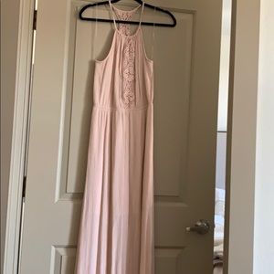 Blush maxi dress